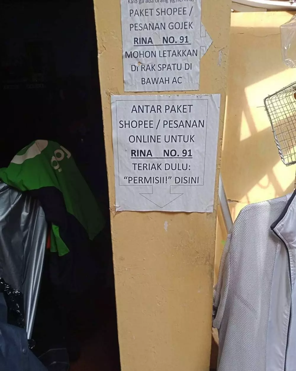 Pemberitahuan untuk kurir © berbagai sumber