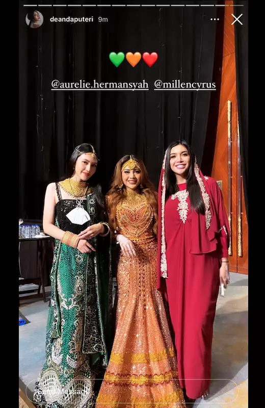 Potret Millen Cyrus di Henna Night Aurel Instagram