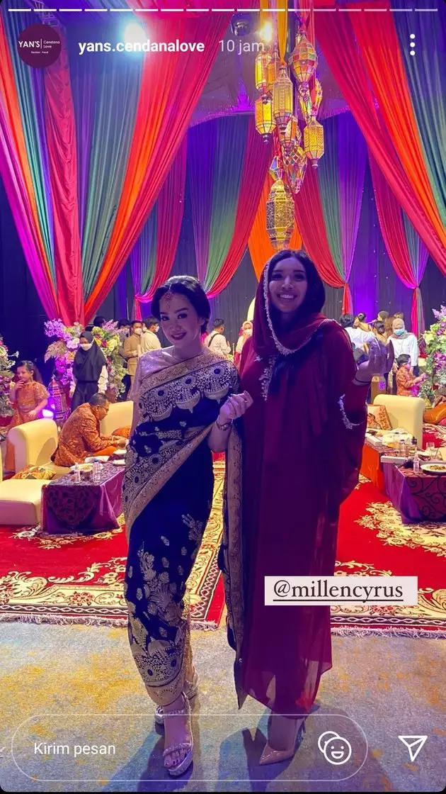 Potret Millen Cyrus di Henna Night Aurel Instagram