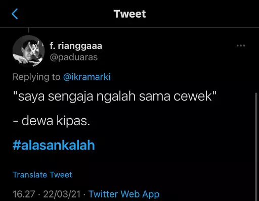 Cuitan GM Irene menang telak atas Dewa Kipas © 2021 brilio.net