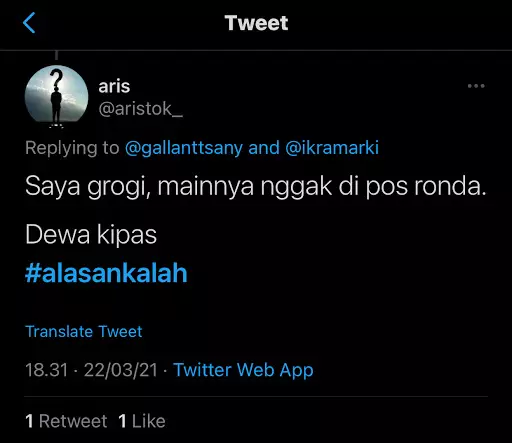 Cuitan GM Irene menang telak atas Dewa Kipas © 2021 brilio.net