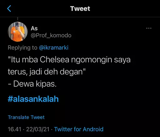 Cuitan GM Irene menang telak atas Dewa Kipas © 2021 brilio.net