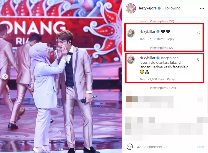 Unggah foto romantis bareng Rizky Billar Instagram