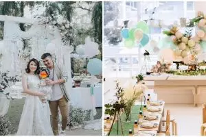 Dekorasi perayaan ulang tahun anak seleb ke-1, ada yang bak kebun buah