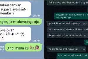 10 Chat penjual-pembeli oline shop bahas lokasi ini bikin gagal paham