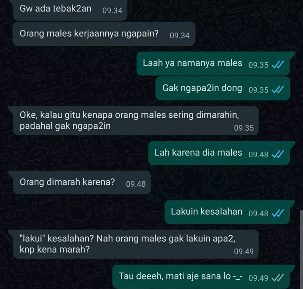 chat tebak-tebakan nyeleneh Berbagai sumber