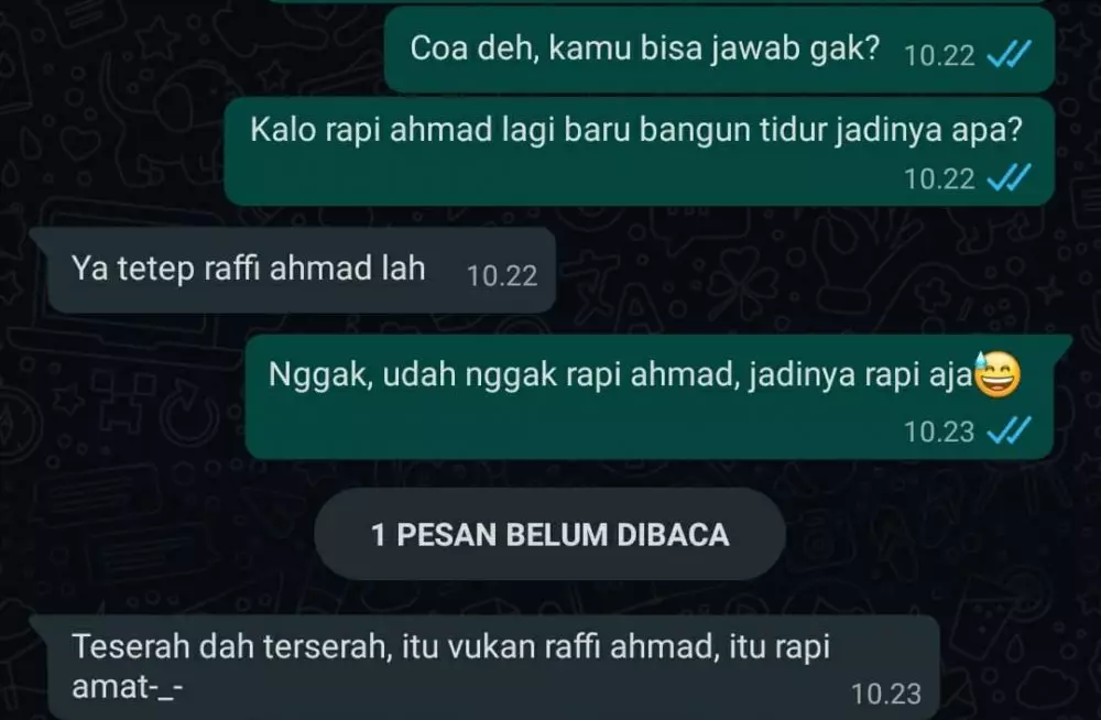 chat tebak-tebakan nyeleneh Berbagai sumber