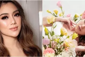 6 Gaya pemotretan Celine Evangelista bertema floral, bak Rosalinda