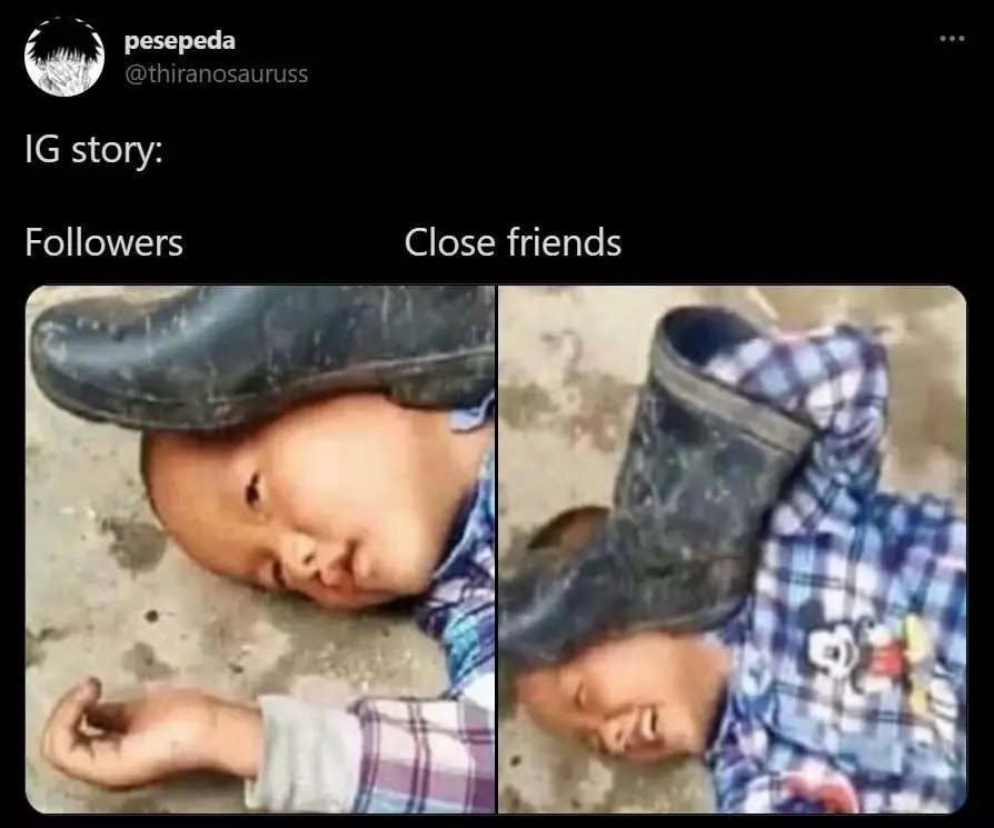 cuitan lucu beda instastory © Twitter