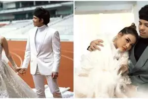 10 Potret prewedding Atta dan Aurel di GBK, bak pengantin sungguhan