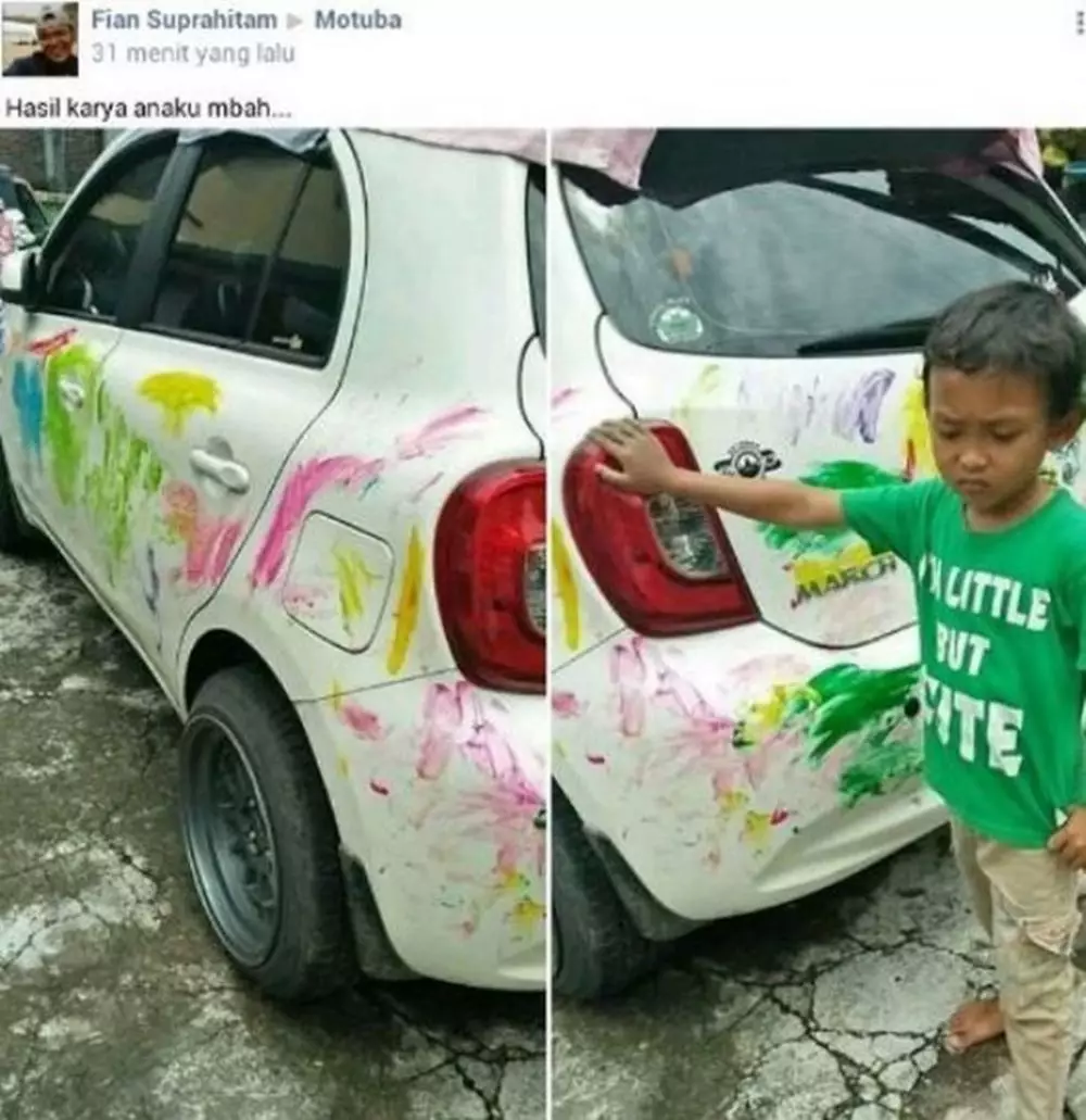 aksi coret-coret benda © Berbagai Sumber 