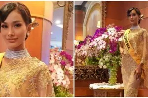 6 Gaya Aurra Kharishma pakai kostum sate di Miss Grand International