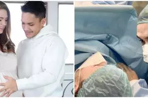 6 Momen istri Randy Pangalila melahirkan, penuh perjuangan