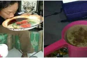 9 Potret nyeleneh orang minum kopi ini bikin nyengir