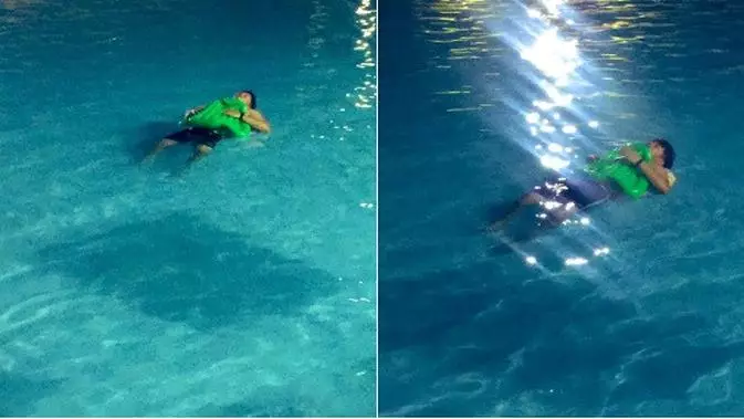 tingkah kocak di kolam renang Instagram