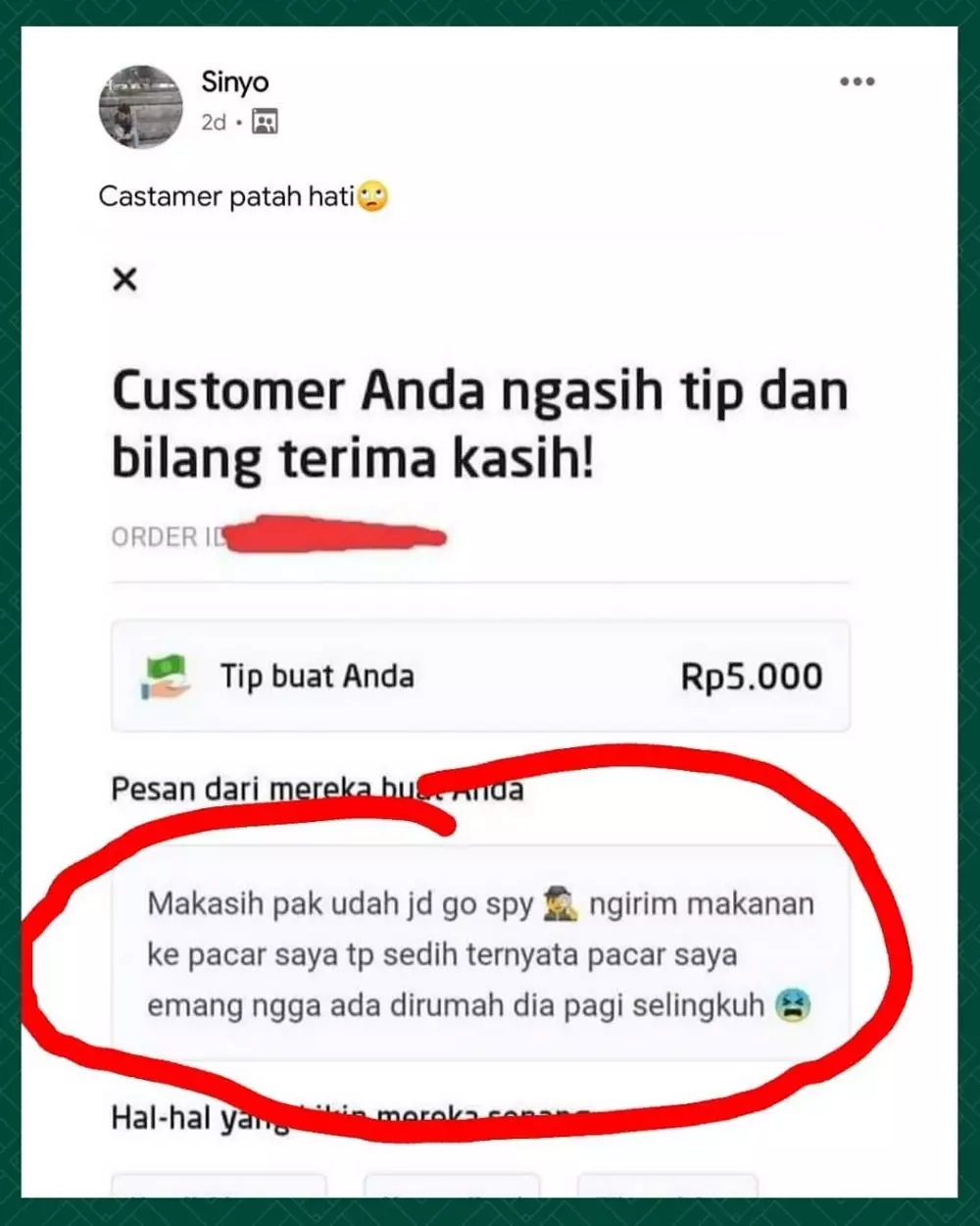 Catatan untuk driver ojek © berbagai sumber Catatan untuk driver ojek © berbagai sumber
