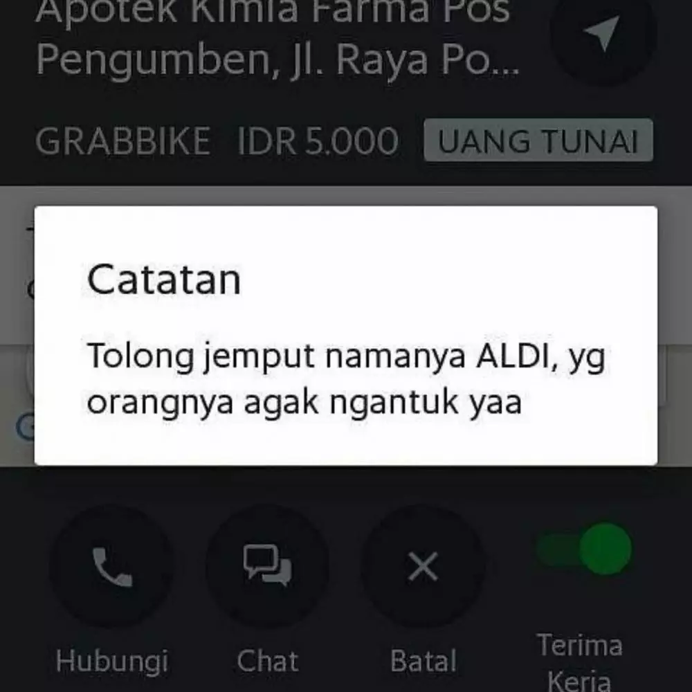 Catatan untuk driver ojek © berbagai sumber Catatan untuk driver ojek © berbagai sumber