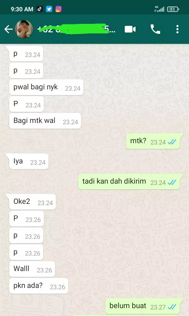 Chat minta contekan © berbagai sumber