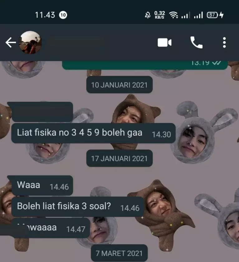 Chat minta contekan © berbagai sumber