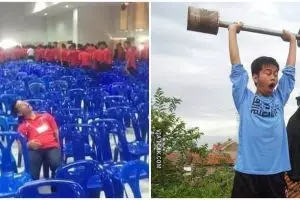 19 Potret terlanjur ngantuk berat ini bikin nahan senyum