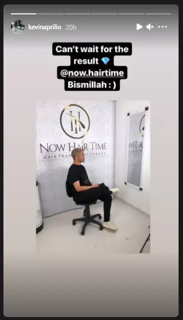 Kevin Aprilio lakukan transplantasi rambut Instagram