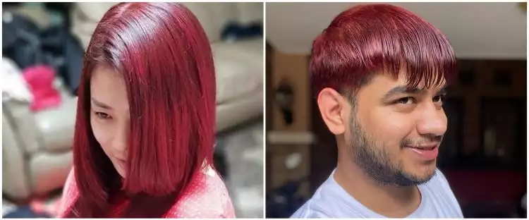 8 Gaya seleb dengan rambut merah, Fadil Jaidi warnai sendiri
