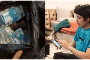 8 Potret Atta Halilintar dapat uang di plastik sampah, jadi kado nikah