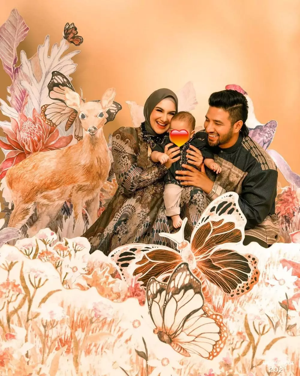 Irish Bella & Ammar Zoni dengan gambar 2 dimensi © 2021 brilio.net