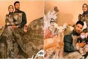 7 Pemotretan keluarga Irish Bella & Ammar Zoni dengan gambar 2 dimensi