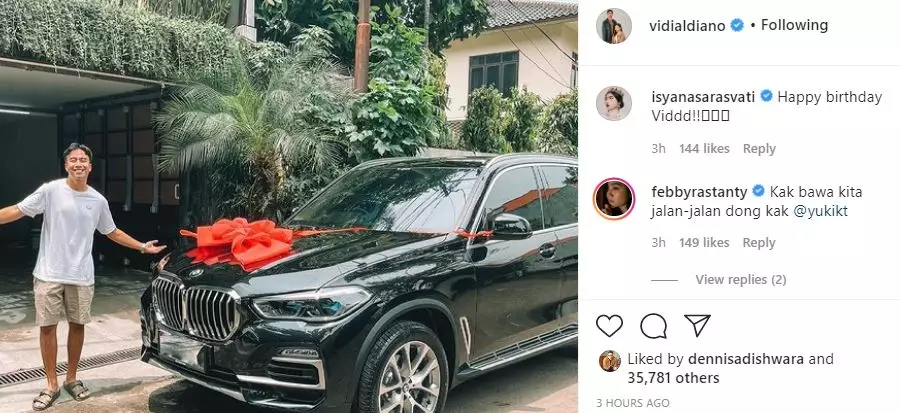 ultah vidi ke-31 © Instagram ultah vidi ke-31 © Instagram