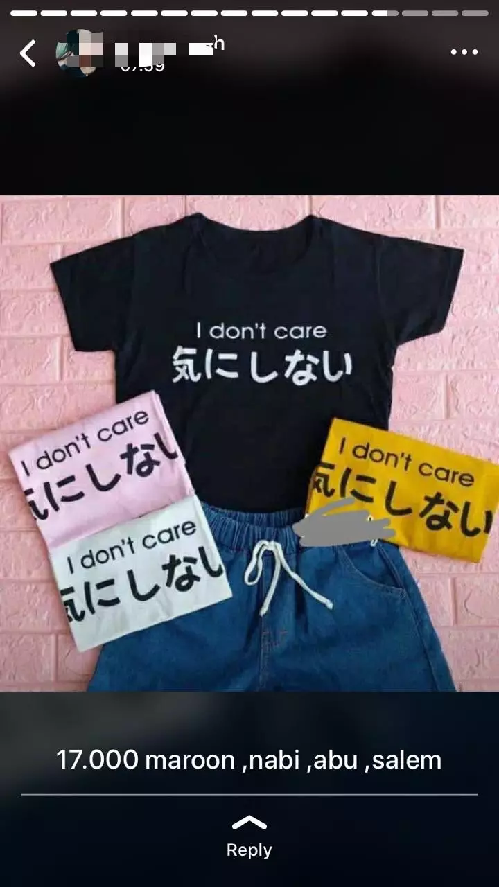 Dagangan di online shop © Twitter