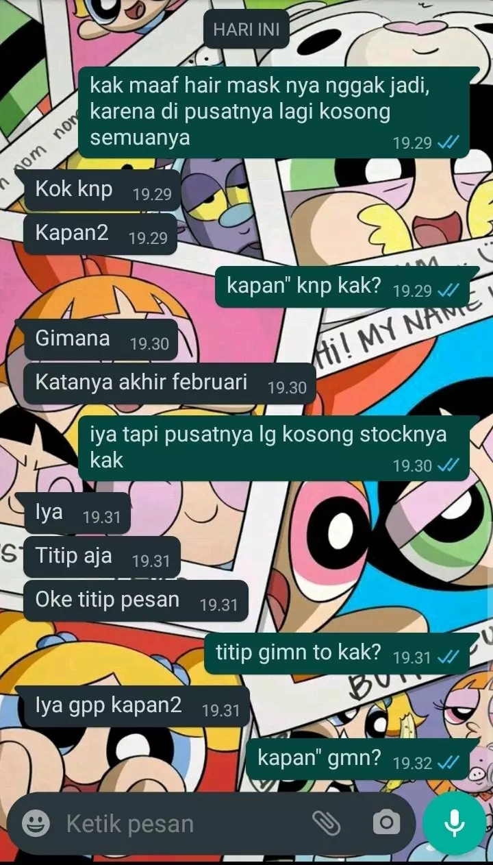 Chat penjual dighosting pembeli © berbagai sumber