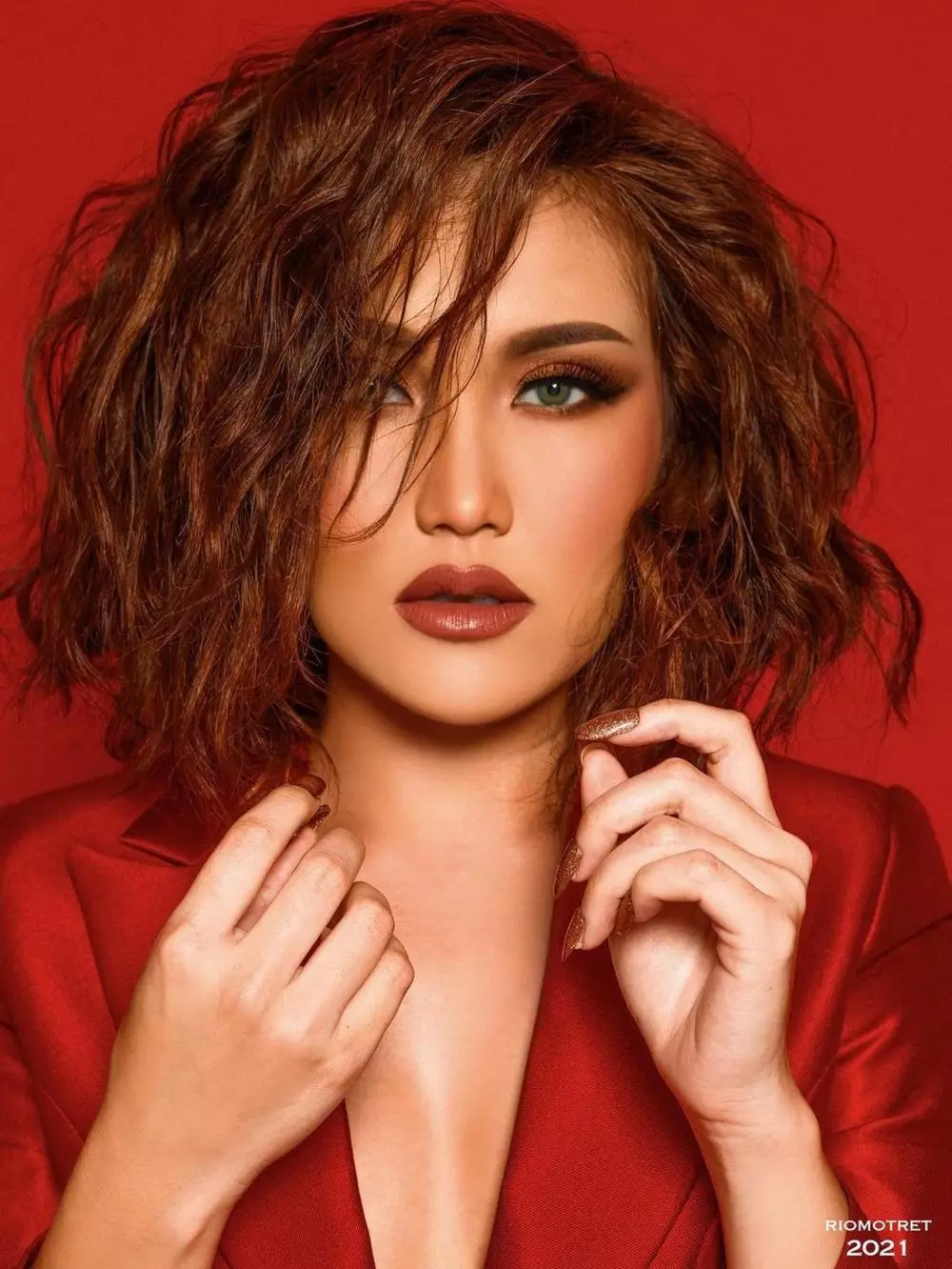 pemotretan Ayu Ting Ting dengan rambut pendek © 2021 brilio.net
