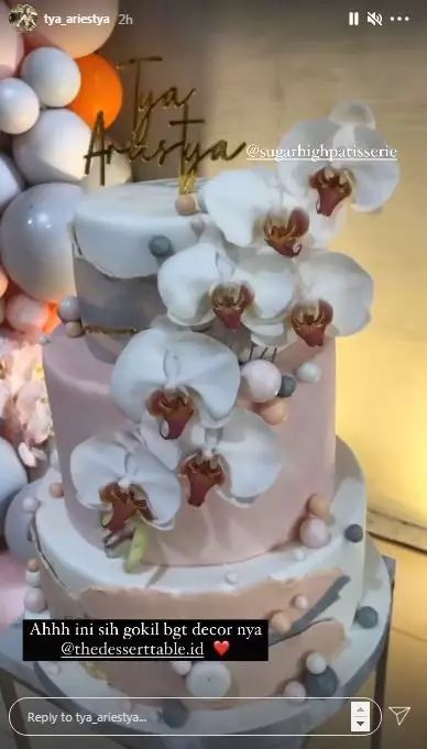 Momen perayaan ulang tahun Tya Ariestya ke-35 Instagram © 2021 brilio.net