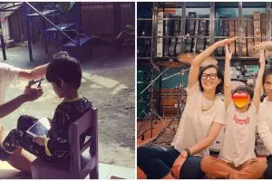 10 Penampakan rumah Eross Candra, sederhana bernuansa biru