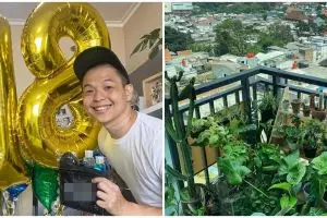 10 Penampakan apartemen Ernest Prakasa, rooftopnya penuh tanaman hias