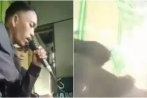 Viral video pria terkena ledakan saat lagi asyik karaoke
