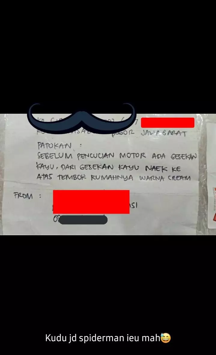 Patokan alamat kirim paket  © Twitter