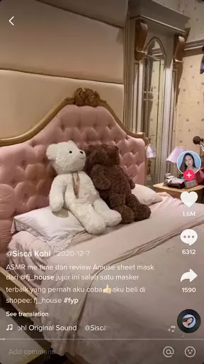 Penampakan kamar tidur Sisca Kohl Tiktok