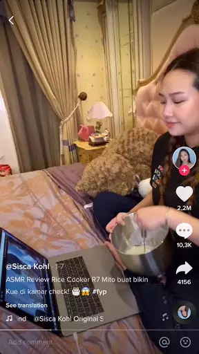 Penampakan kamar tidur Sisca Kohl Tiktok