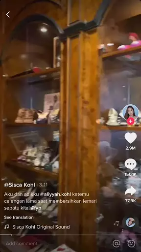 Penampakan kamar tidur Sisca Kohl Tiktok