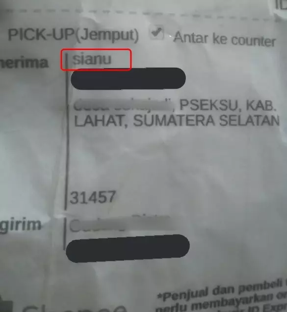 Nama nyeleneh penerima paket © berbagai sumber Nama nyeleneh penerima paket © berbagai sumber