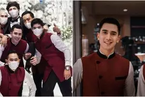 8 Potret Al Ghazali jadi groomsmen di pernikahan Atta & Aurel, gagah