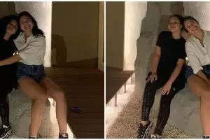 8 Potret kedekatan Sitha Marino dan adik Bastian Steel, kompak