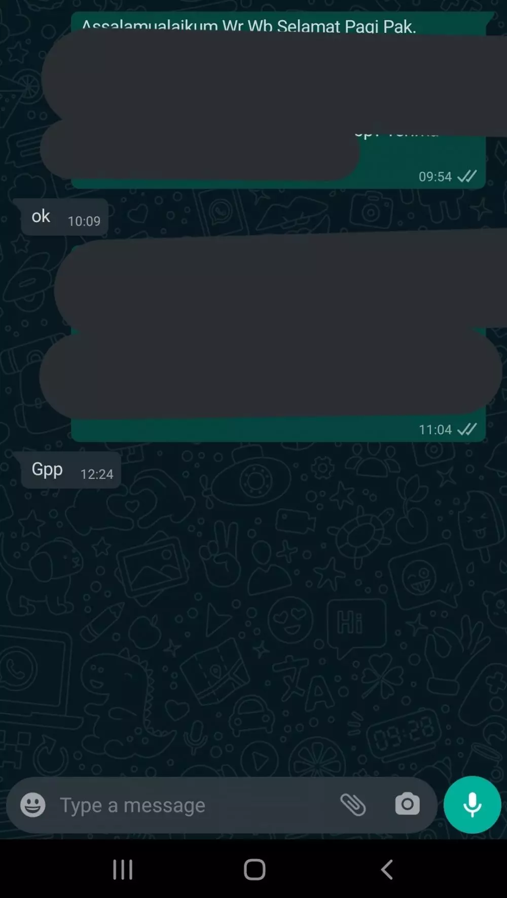 Balasan chat dari dosbing © berbagai sumber