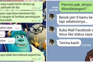 10 Balasan chat dosen pembimbing ini bikin mahasiswa garuk kepala
