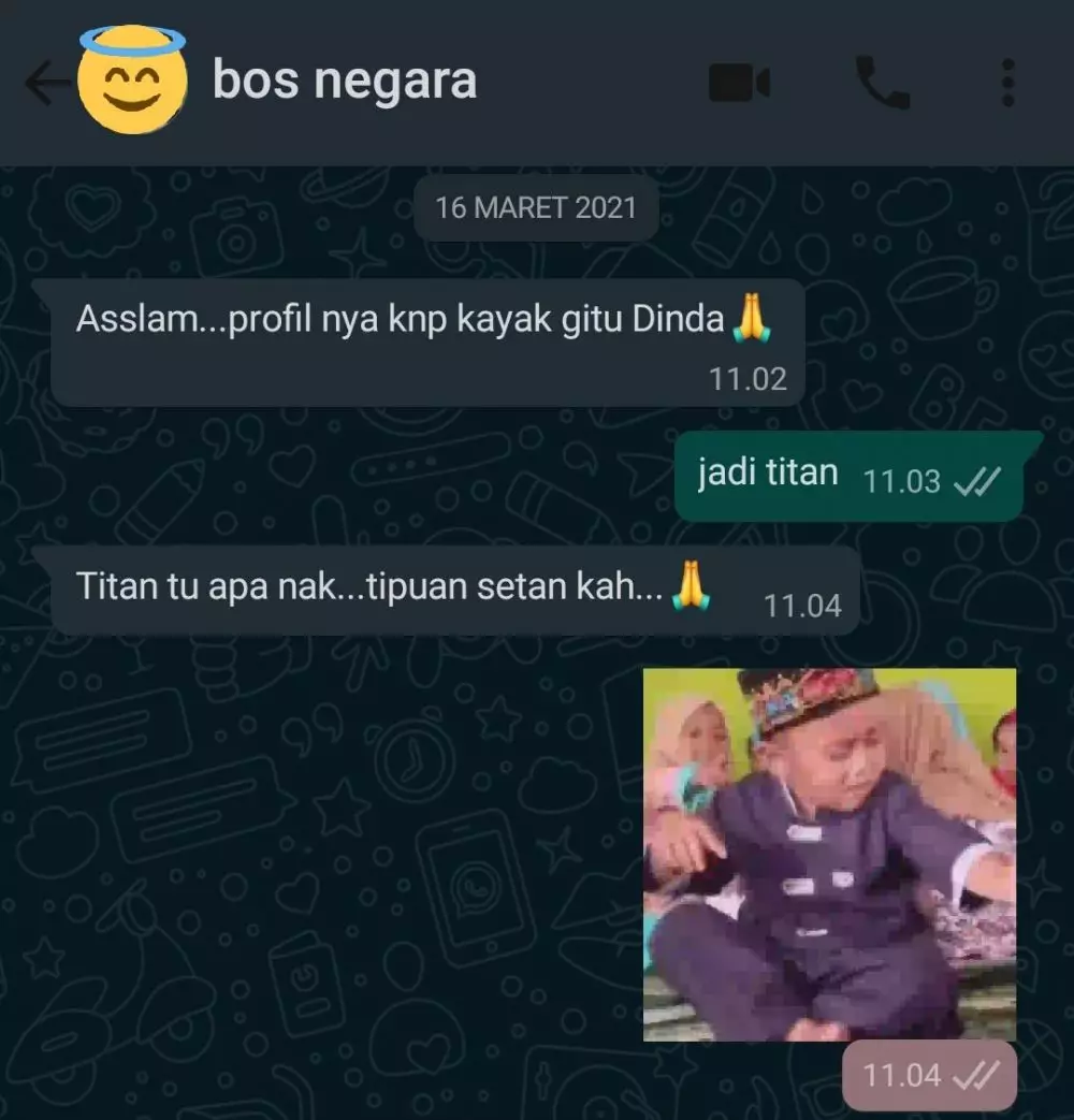 Chat lucu saat bapak bertanya © berbagai sumber
