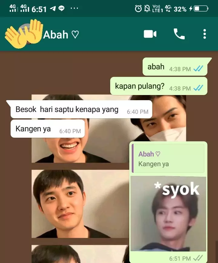 Chat lucu saat bapak bertanya © berbagai sumber