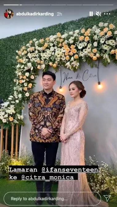 lamaran Ifan dan Citra Monica © berbagai sumber lamaran Ifan dan Citra Monica © berbagai sumber
