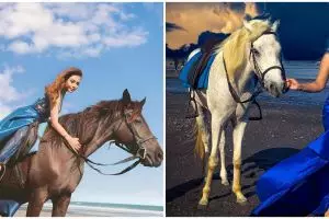 Beda gaya pemotretan 10 seleb berkuda, Aurel bak putri Disney